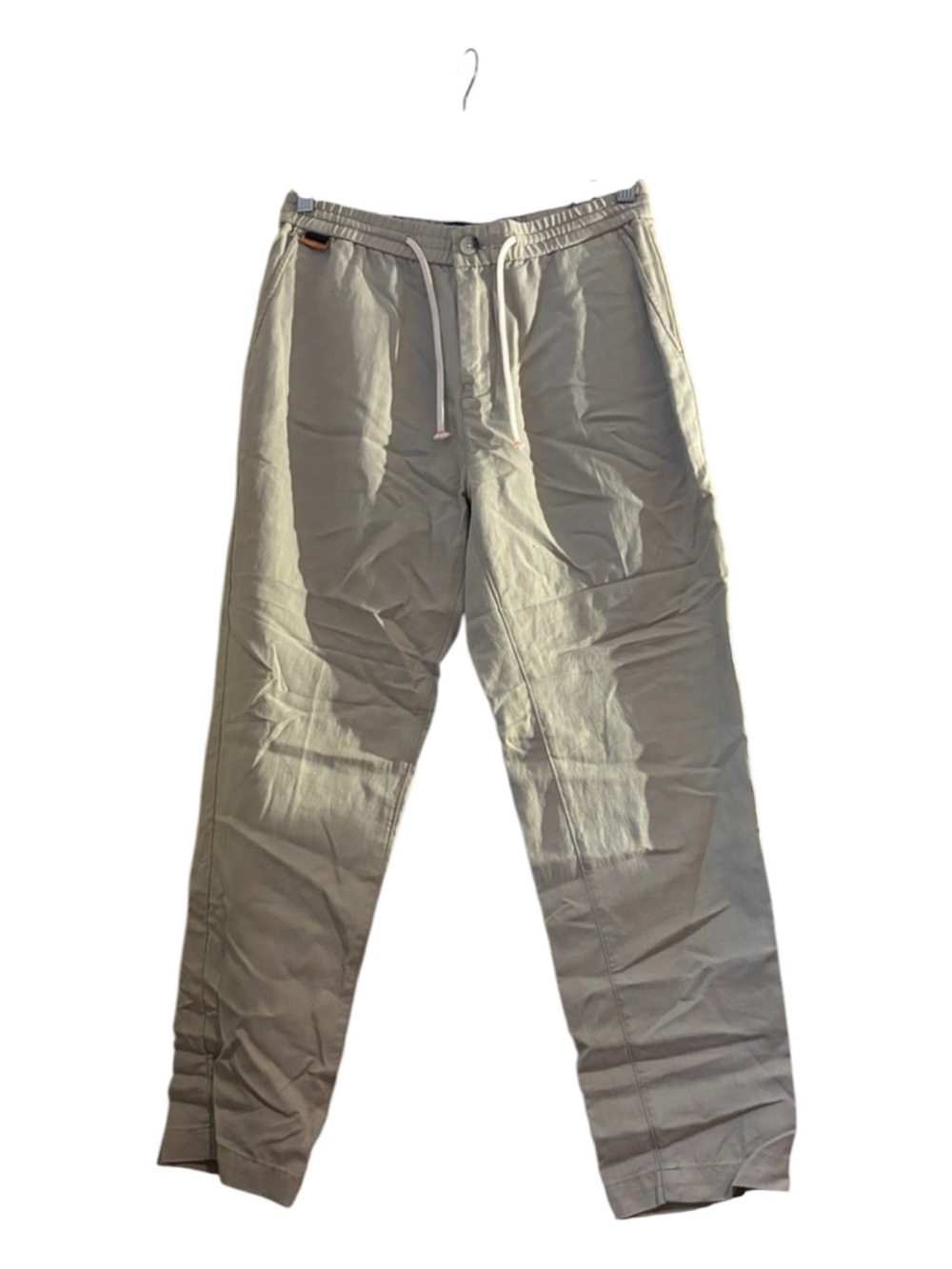 Scotch & Soda Beige Drawstring Linen Joggers